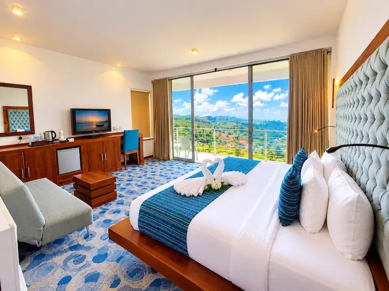 Luxury Deluxe Room with Private Balcony and Mountain Views in Nuwara Eliya