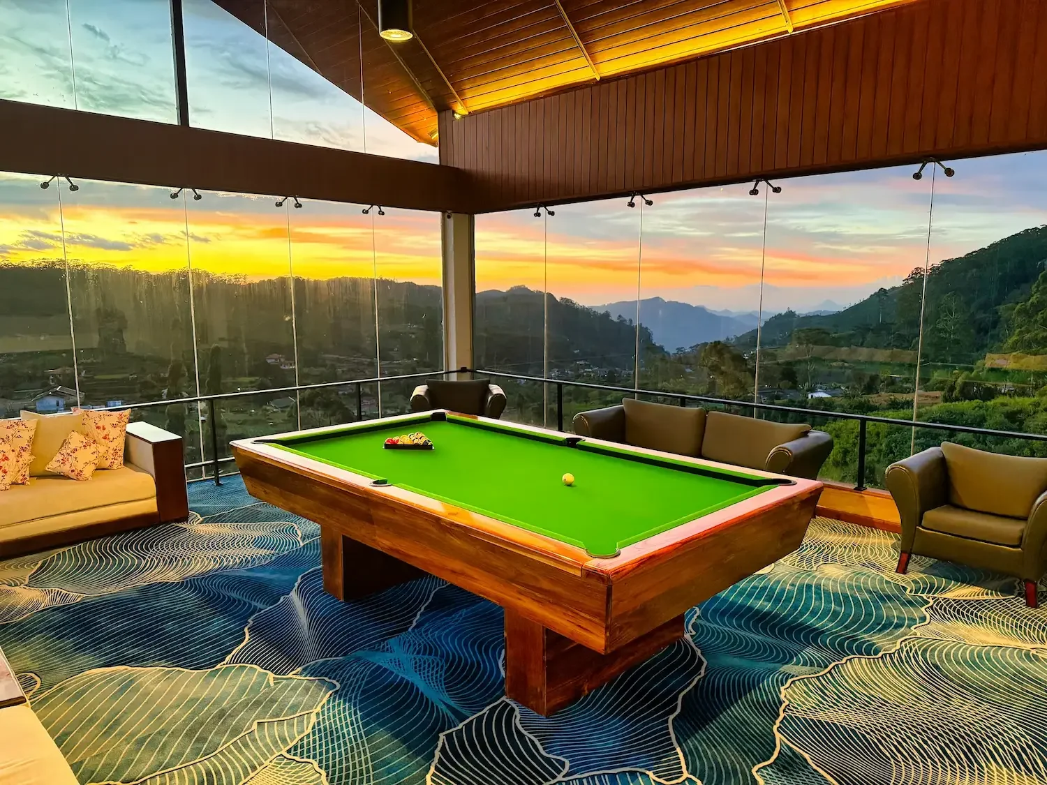 Luxury Indoor Games Room at Hilldale Retreat Nuwara Eliya